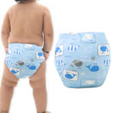 Waterproof Breathable Cotton Potty Training Pants for Babies (Blue Whale)